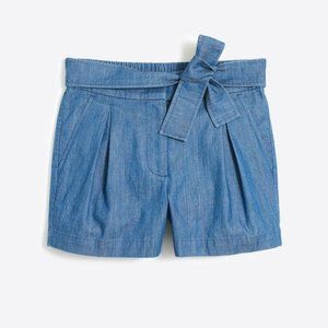J.CREW Chambray Tie Waist Shorts sz 10 Women's